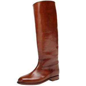 Frye Abigail Polished Riding Boot in Brown
